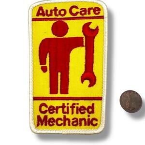 Vintage Shell Certified Mechanic Auto Care Patch uniform Biker Jacket employee